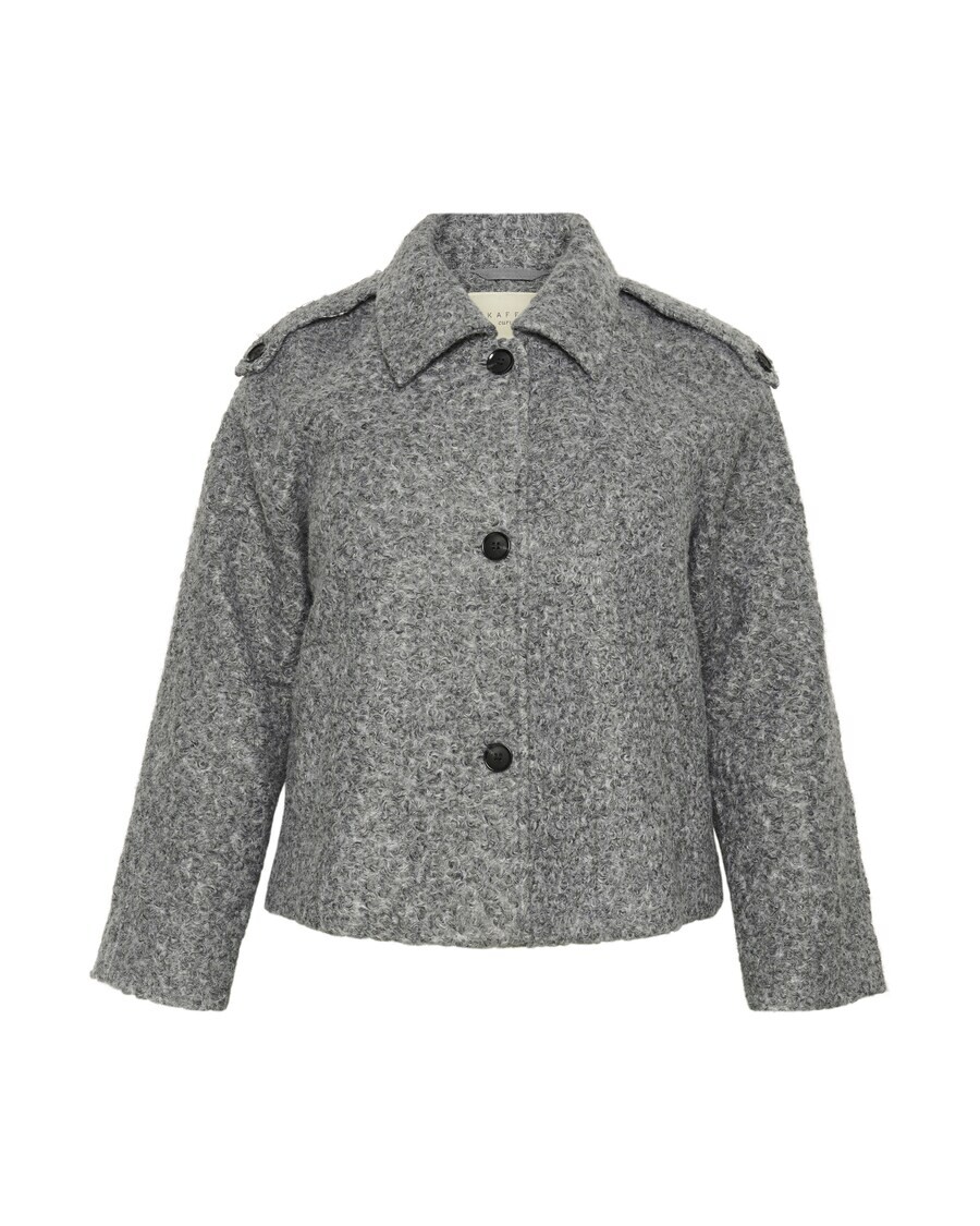 

Всесезонная куртка KAFFE CURVE Between-Season Jacket Tary, пятнистый серый