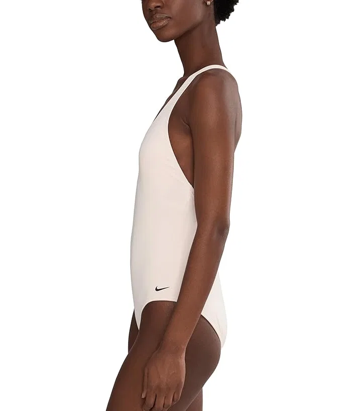Купальник слитный Scoop Neck Nike, Chalk — фото 2