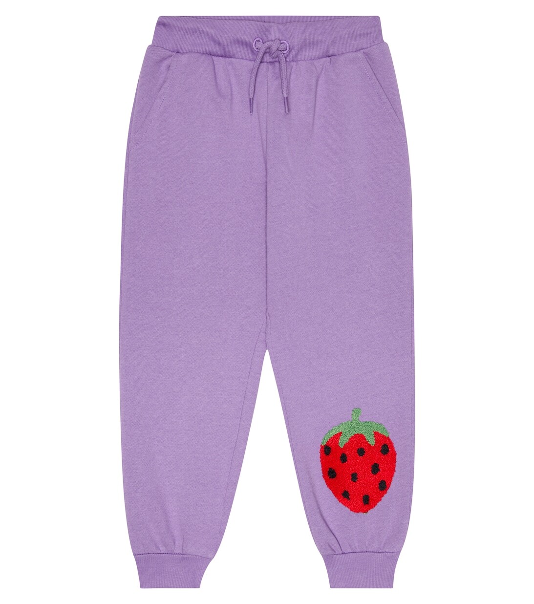 

Спортивные брюки из хлопкового джерси с вышивкой Mini Rodini, фиолетовый