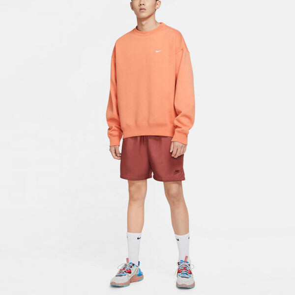 Толстовка Men's Nike Embroidered Logo Round Neck Long Sleeves Orange, оранжевый — фото 4