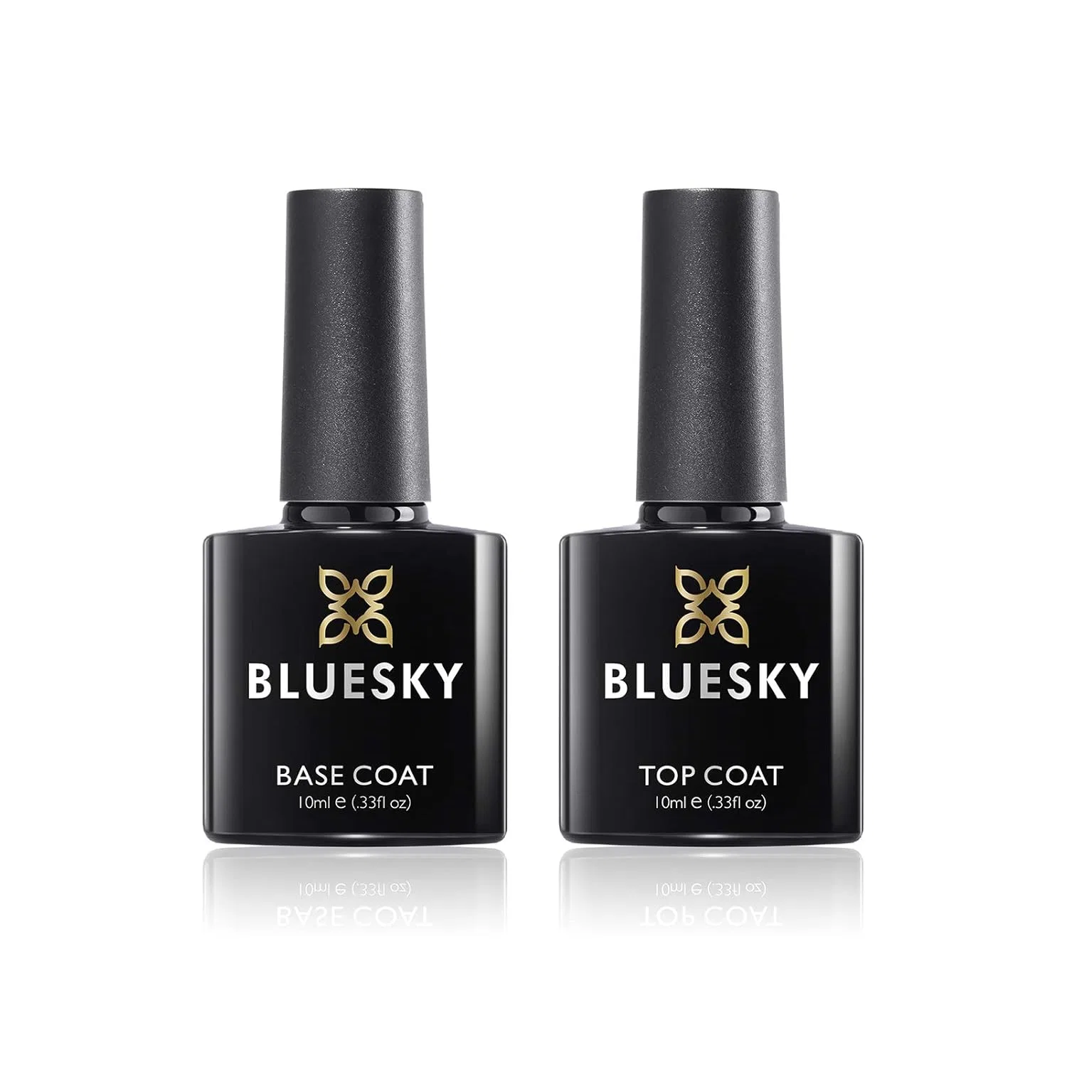 Набор гель-лаков Bluesky UV LED, верхнее и базовое покрытие, 10 мл Bluesky