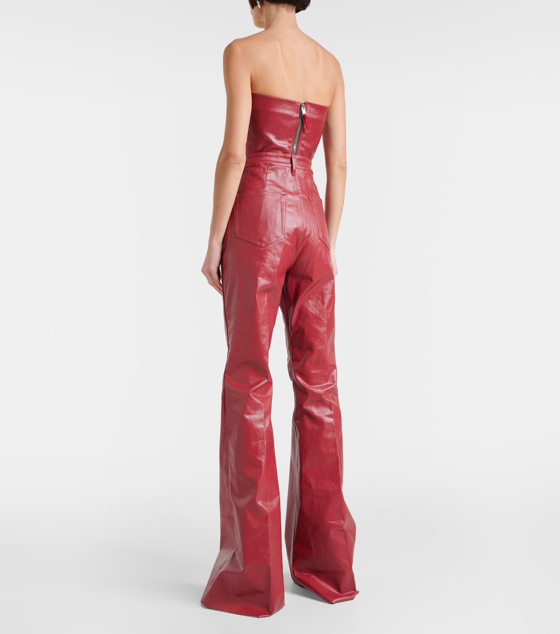 Джинсы Bolan с высокой талией и покрытием Rick Owens, Cardinal Red — фото 3