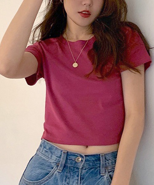 

Укороченная футболка с открытым пупком Miniministore, фиолетовый