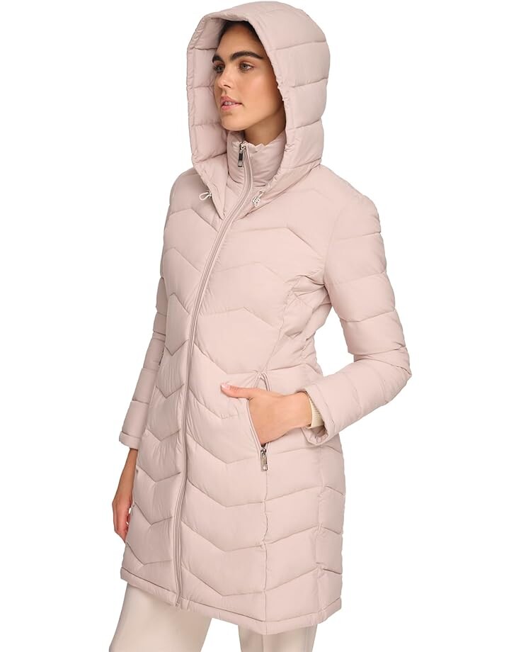 

Пуховик Calvin Klein Bibbed Walker, цвет Cappuccino