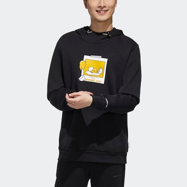 Толстовка neo x yellow crossover casual sports long sleeves pullover black Adidas, черный — фото 2