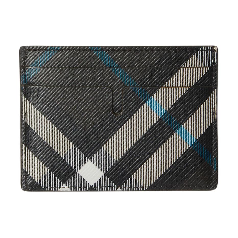 

Burberry Картхолдер мужской PU Polyurethane With Polyester черный, белый и синий