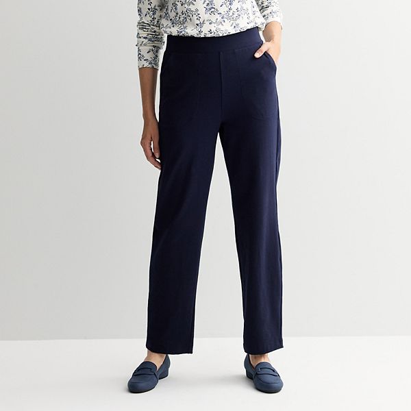 

Petite knit essential брюки прямого кроя Croft & Barrow, Genuine Navy