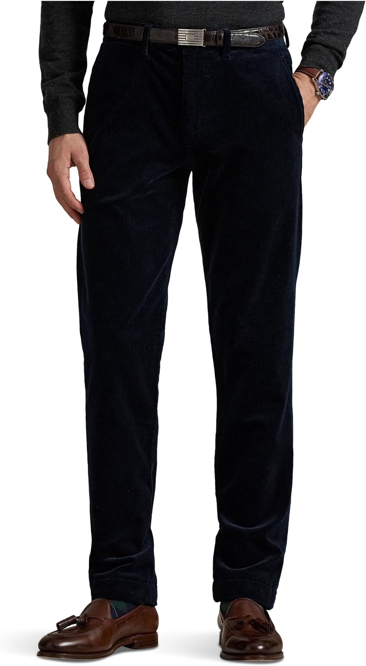 

Мужские брюки прямого кроя из эластичного вельвета Polo Ralph Lauren, Aviator Navy