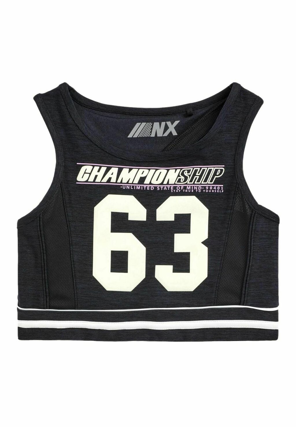 

Топ CROP Next, цвет black slogan