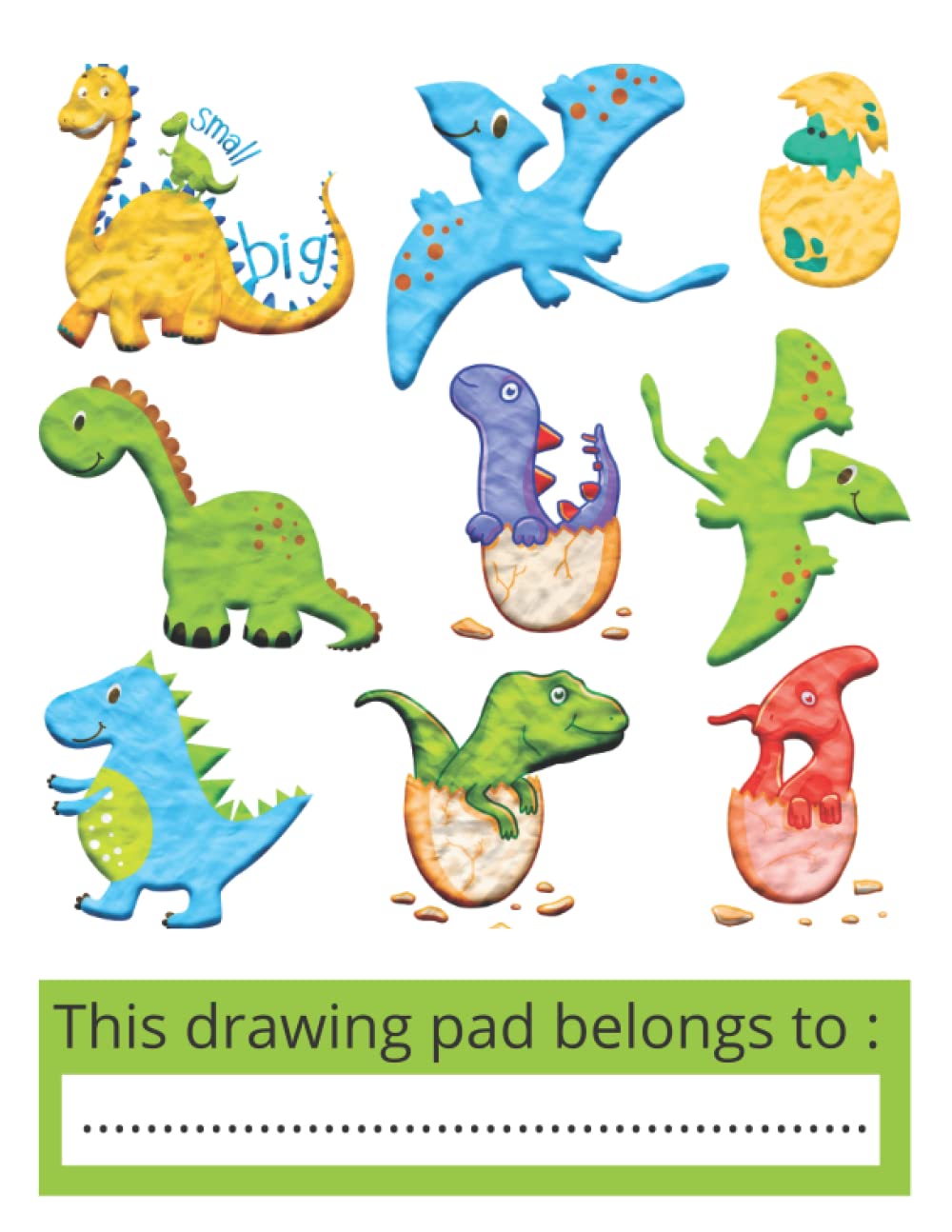 

This Drawing Pad Belongs to ______! My Secret Book of Scribblings and Sketches :: Dinosaur Sketch Book for Kids