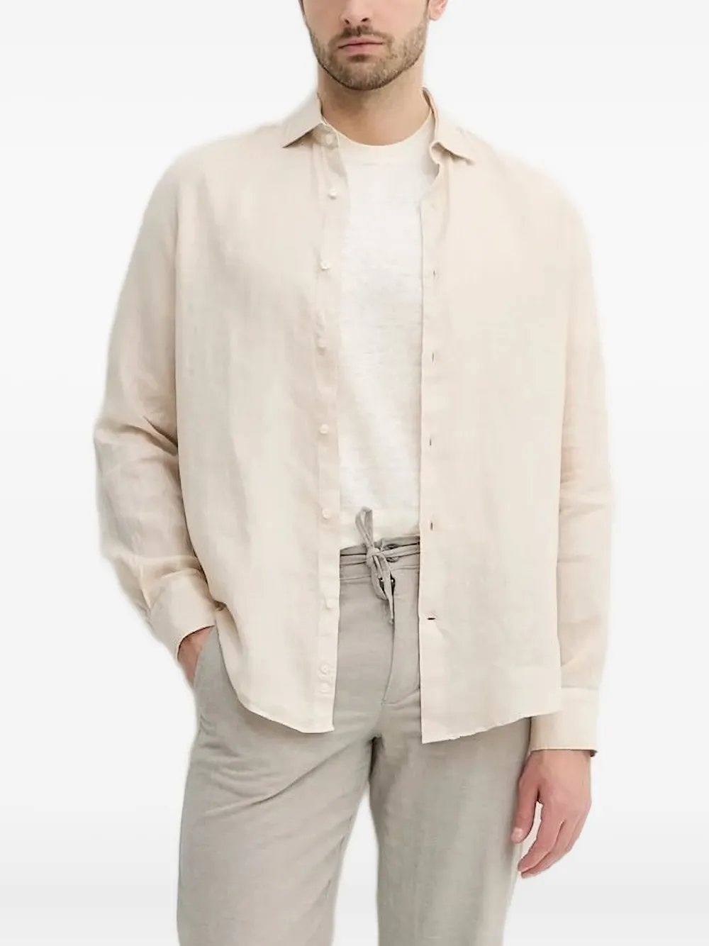 

Льняная футболка с круглым вырезом Paul & Shark, нейтральный