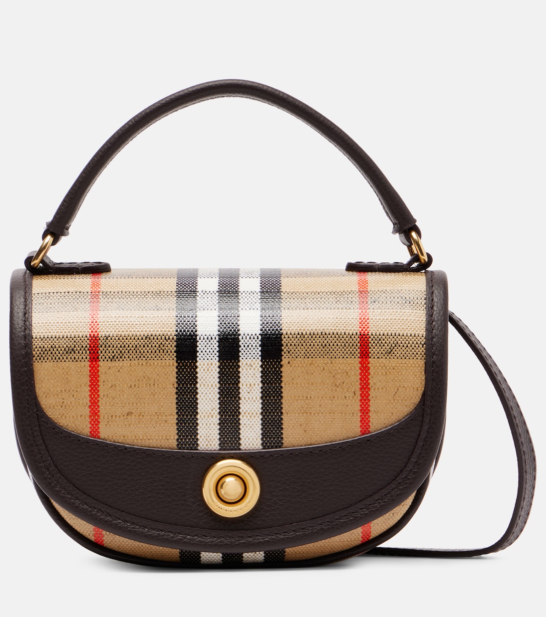 

Мини-жаккардовая сумка через плечо Highlands Burberry, песочный