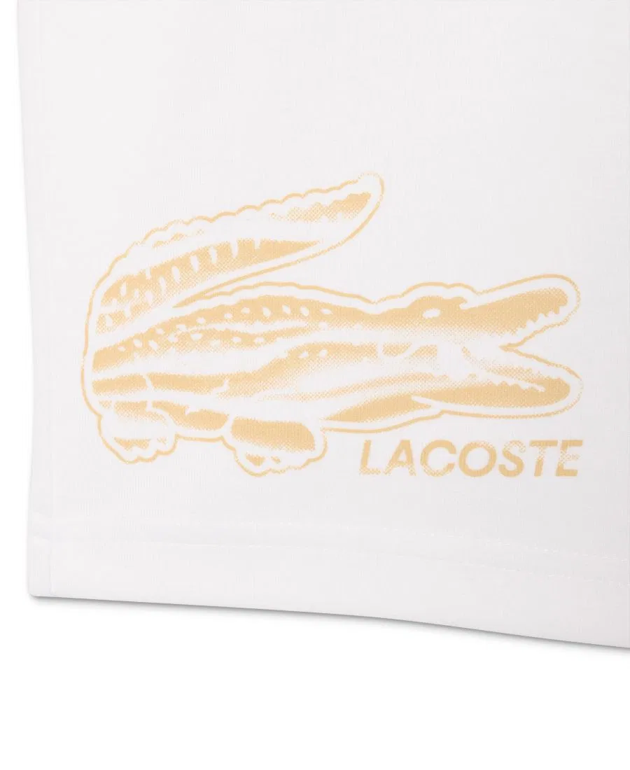 Мужские шорты с эластичным поясом и логотипом Lacoste, белый — фото 4