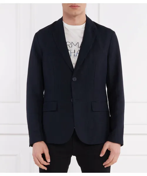 

Элегантный льняной жакет Regular fit Armani Exchange, синий