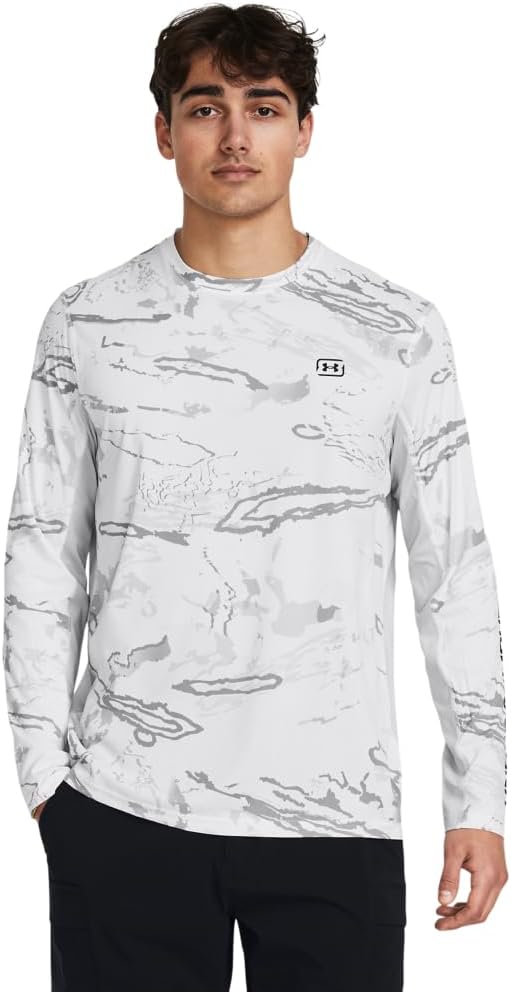 

Under Armour мужская футболка Iso-chill Shorebreak Camo с длинным рукавом, (100) White/Halo Gray/Black, Белый, Under Armour мужская футболка Iso-chill Shorebreak Camo с длинным рукавом, (100) White/Halo Gray/Black