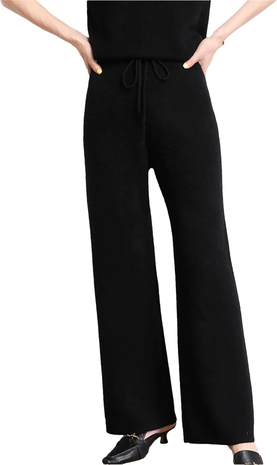 

Женские брюки с высокой талией и широкими штанинами