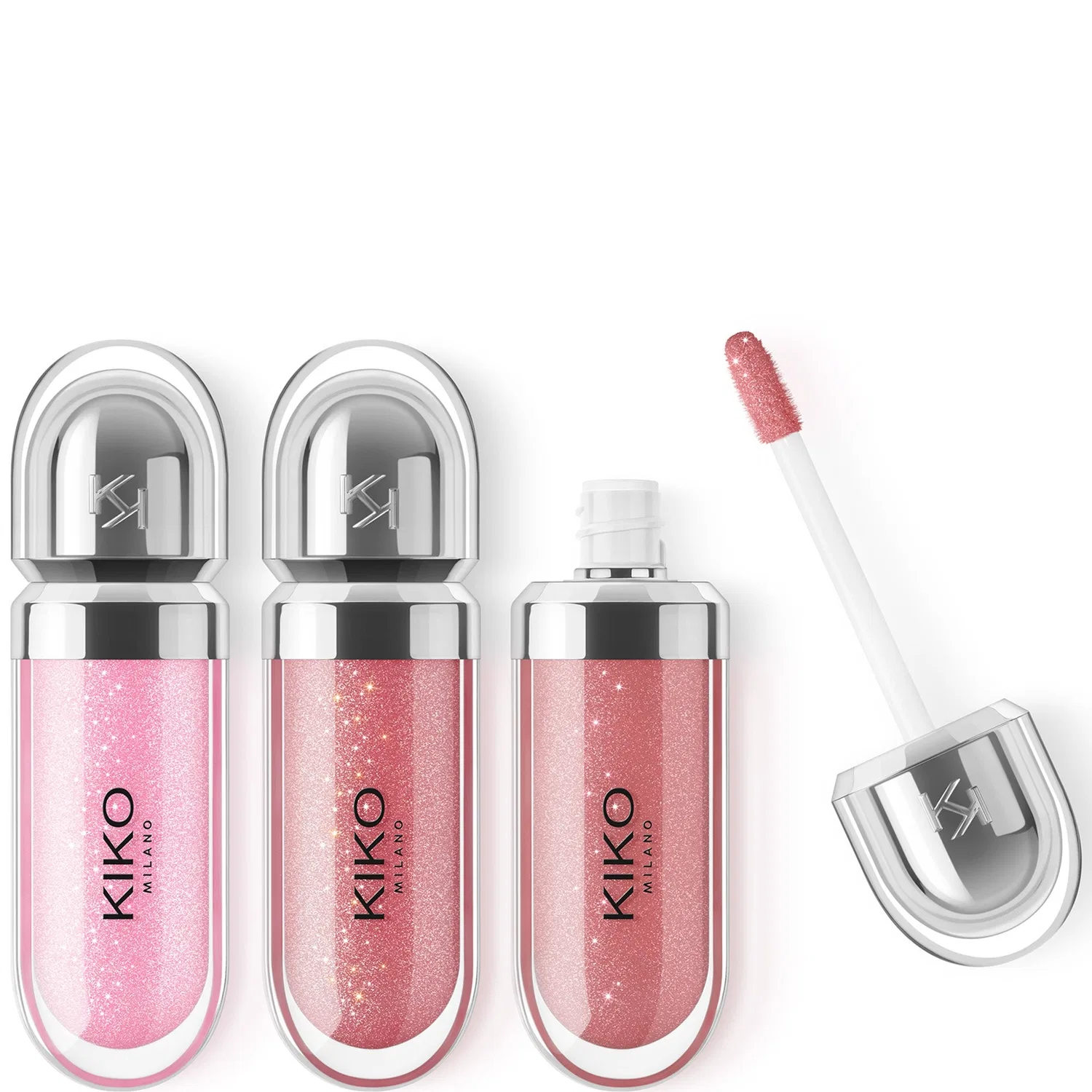 Набор из трех блестящих помад 02 Kiko Milano