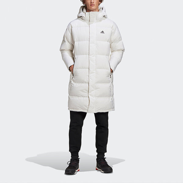 Пуховик adidas Puffy Long Co Hooded Down Jacket Men's White, белый — фото 2
