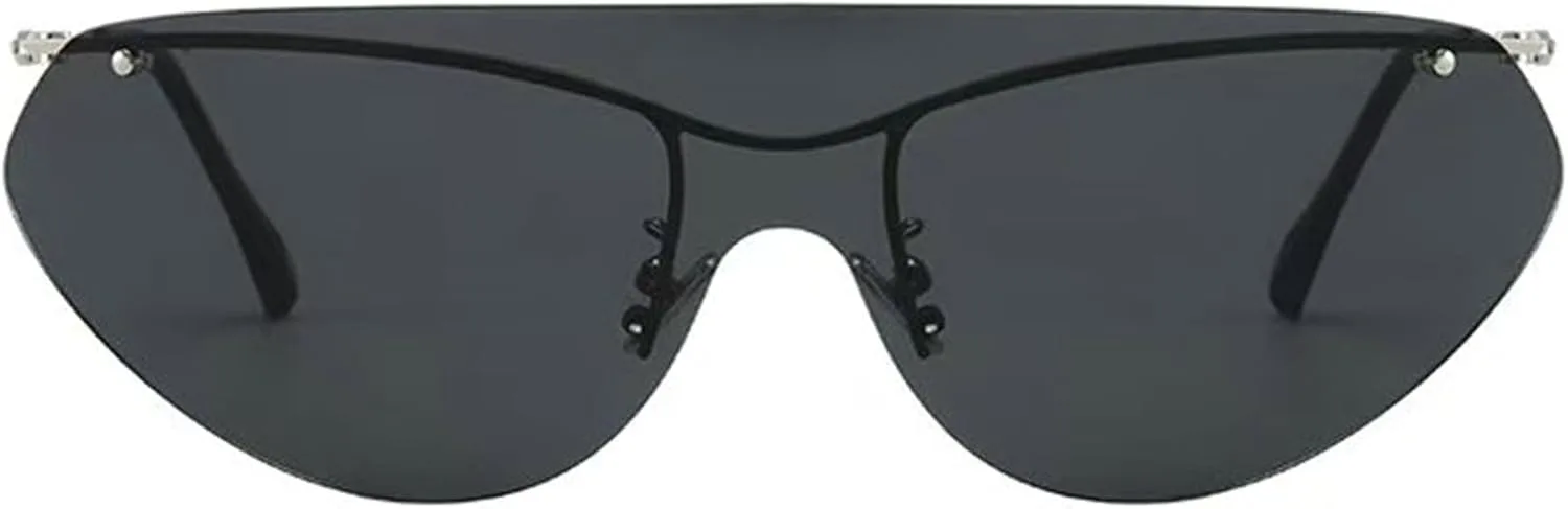 

Женские солнцезащитные очки-щитки Helena Fashion Oversized Shield в винтажном панк-стиле с металлической оправой, мужские роскошные модные очки UV400, C2