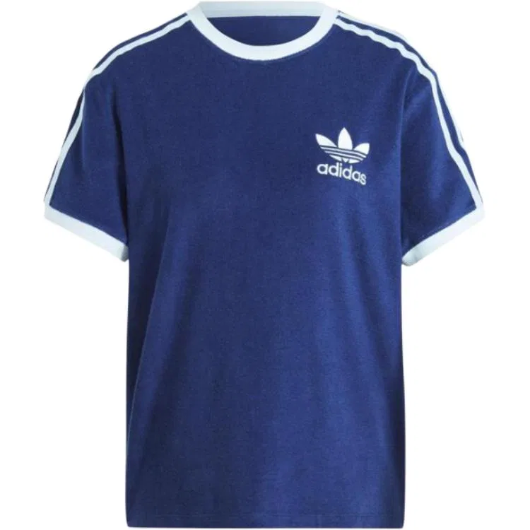 Футболка Shamrock Retro Stripes женская Japan Version Adidas Originals, Dark Blue