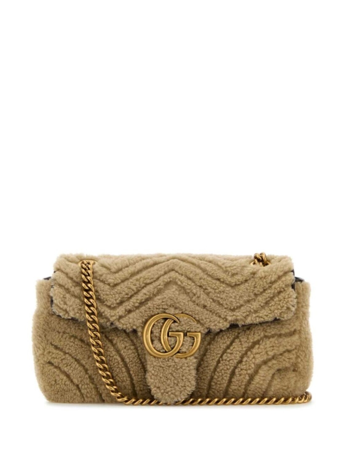 

Маленькая сумка Gucci Marmont из овчины, нейтральный цвет