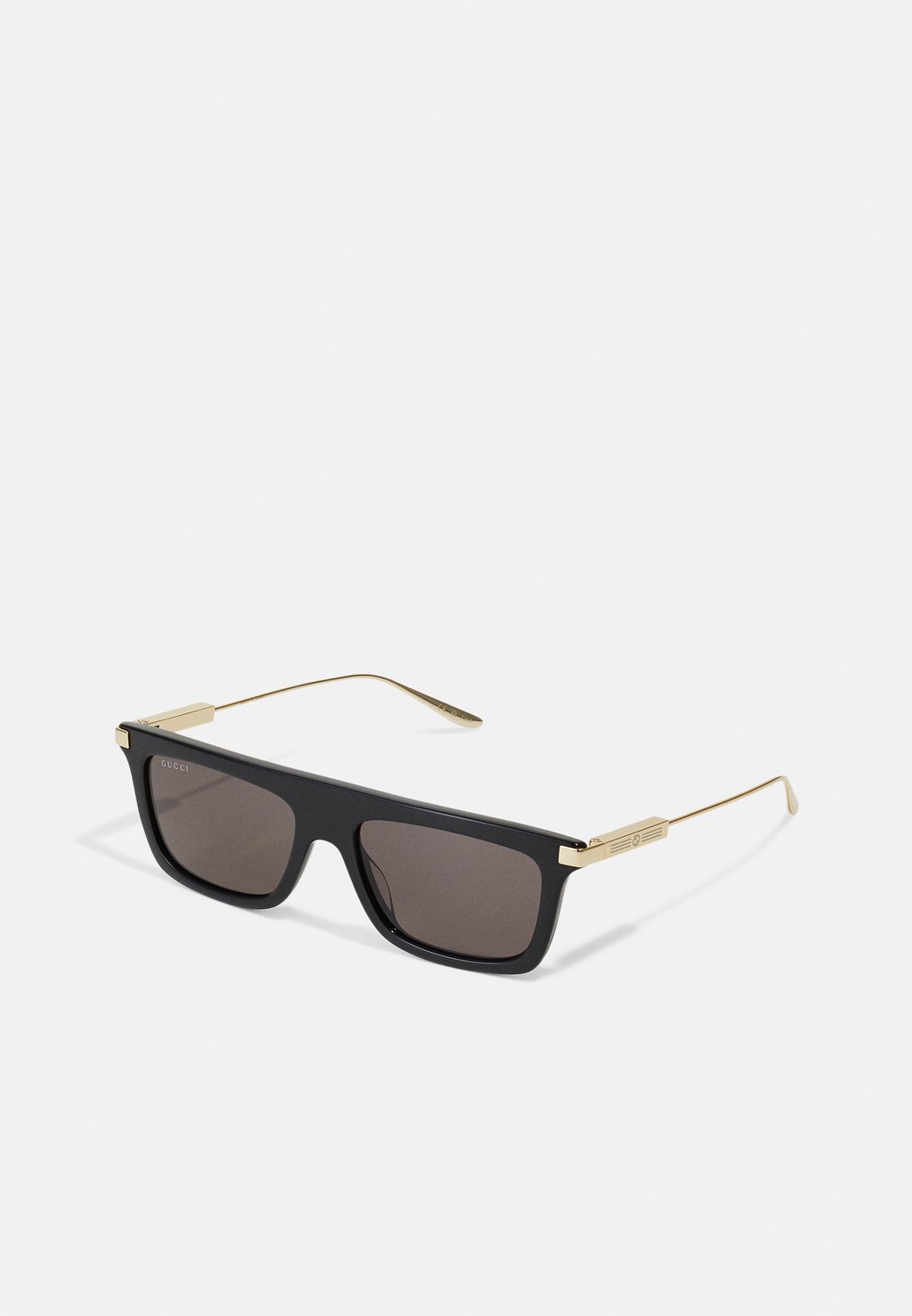 

Солнцезащитные очки Rectangular/Squared Unisex Gucci, цвет black/gold-coloured/grey