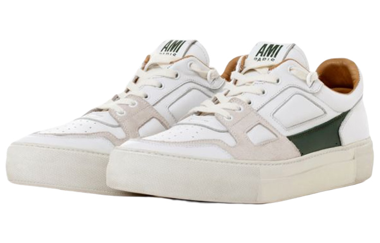 De Coeur Low Top Стильные скейтбординговые кроссовки Унисекс Белый Зеленый AMIPARIS — фото 3