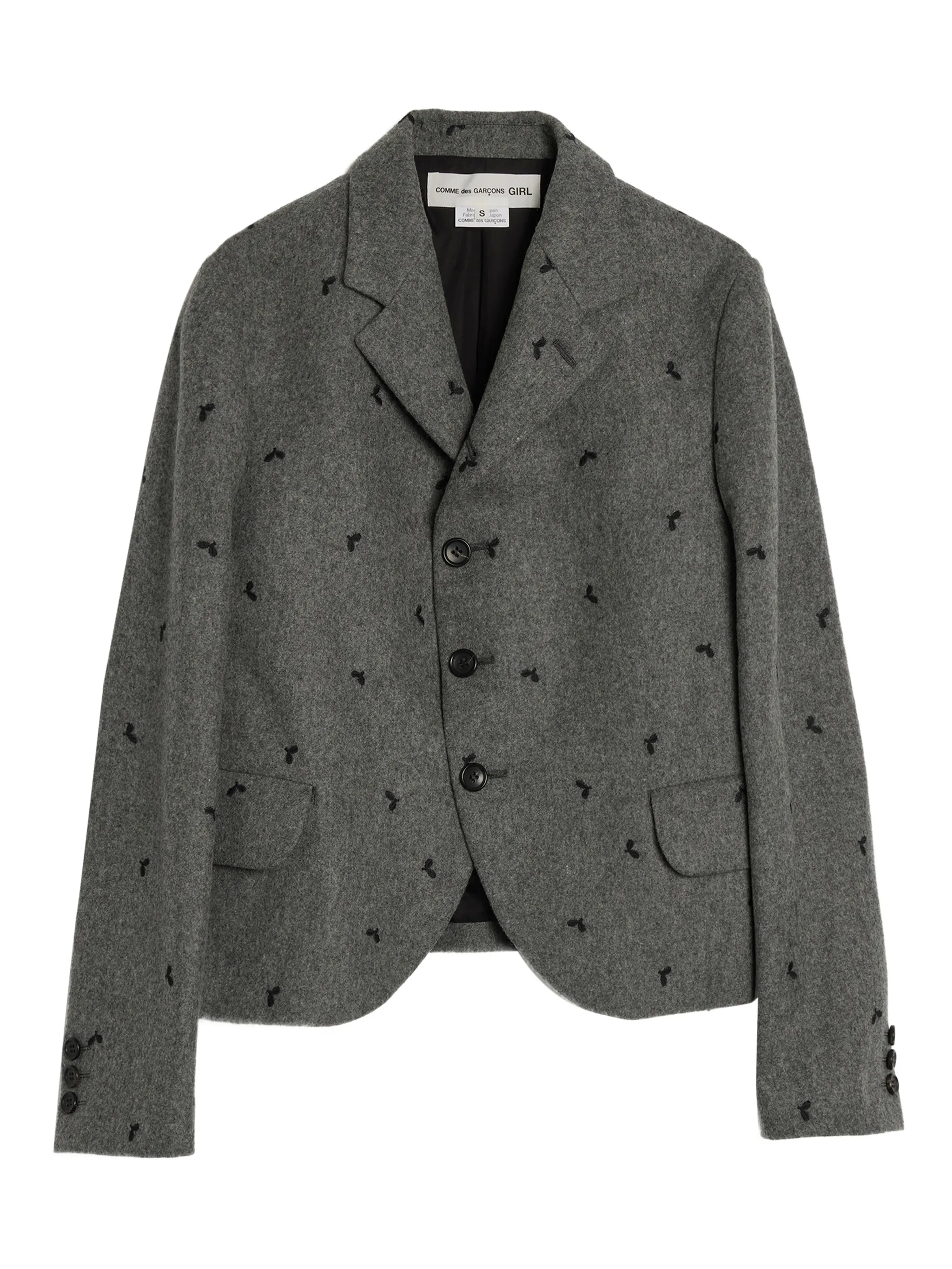 

Шерстяной блейзер Comme Des Garçons Girl, серый