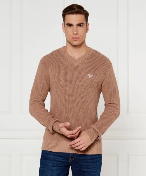

Свитер Regular fit Guess Jeans, коричневый