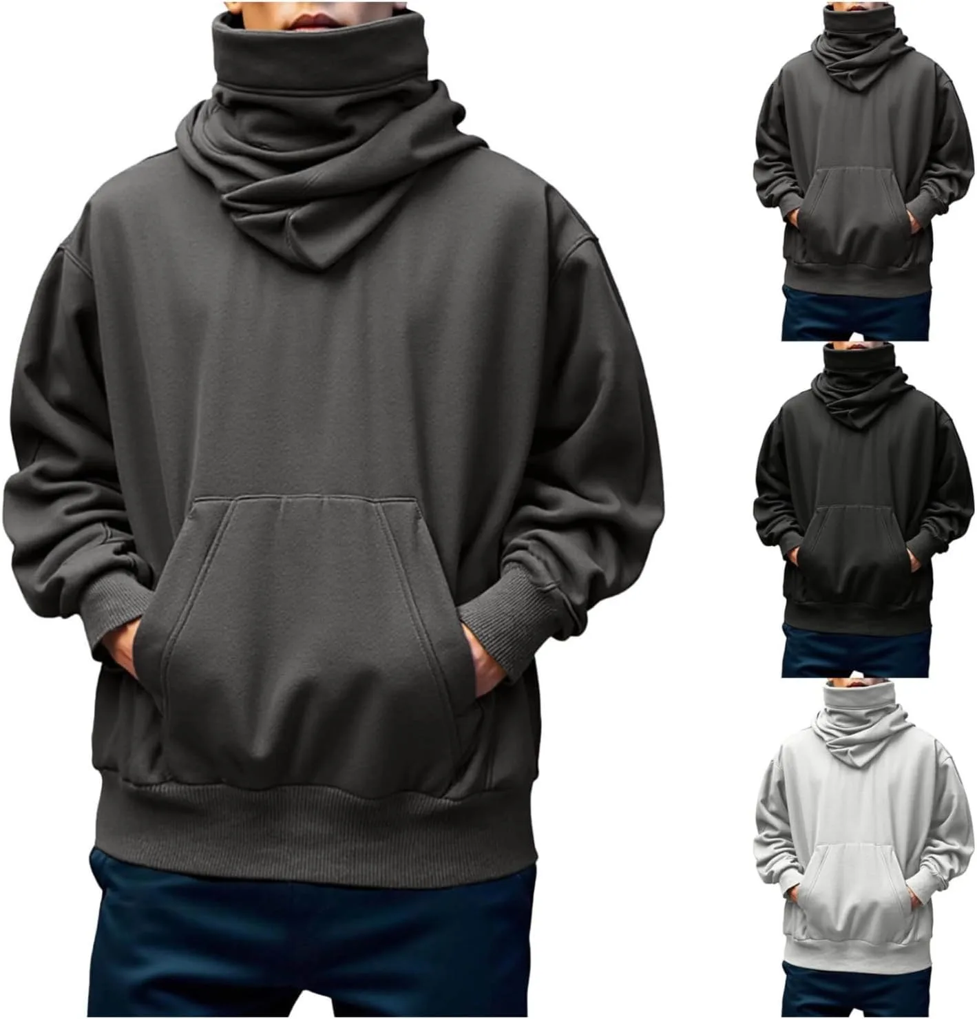 

Толстовка JiXiang с капюшоном и капюшоном-коровой, свободный уличный стиль с карманом