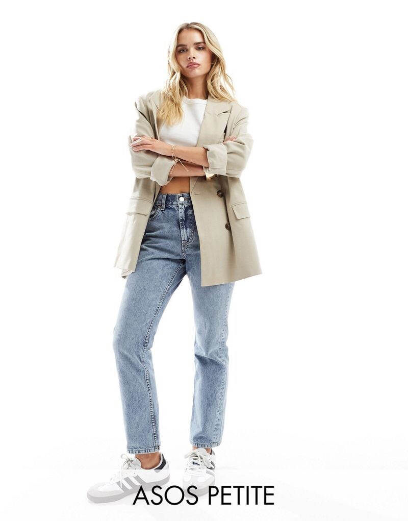 

Голубые прямые джинсы в стиле 90-х ASOS DESIGN Petite