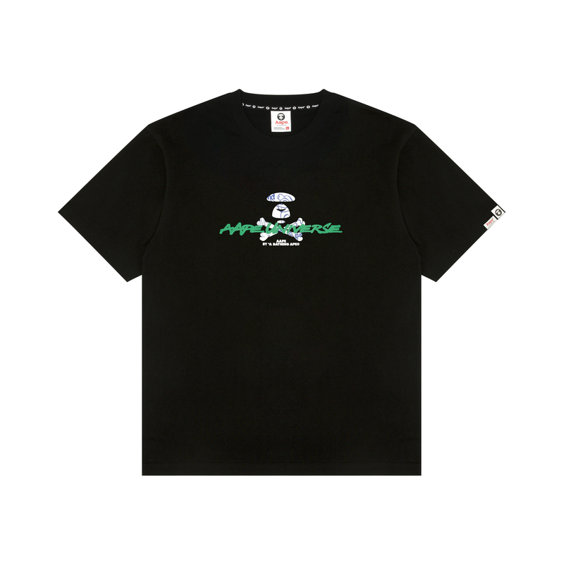 

Футболка из хлопка с принтом логотипа A Bathing APE Aape, черный