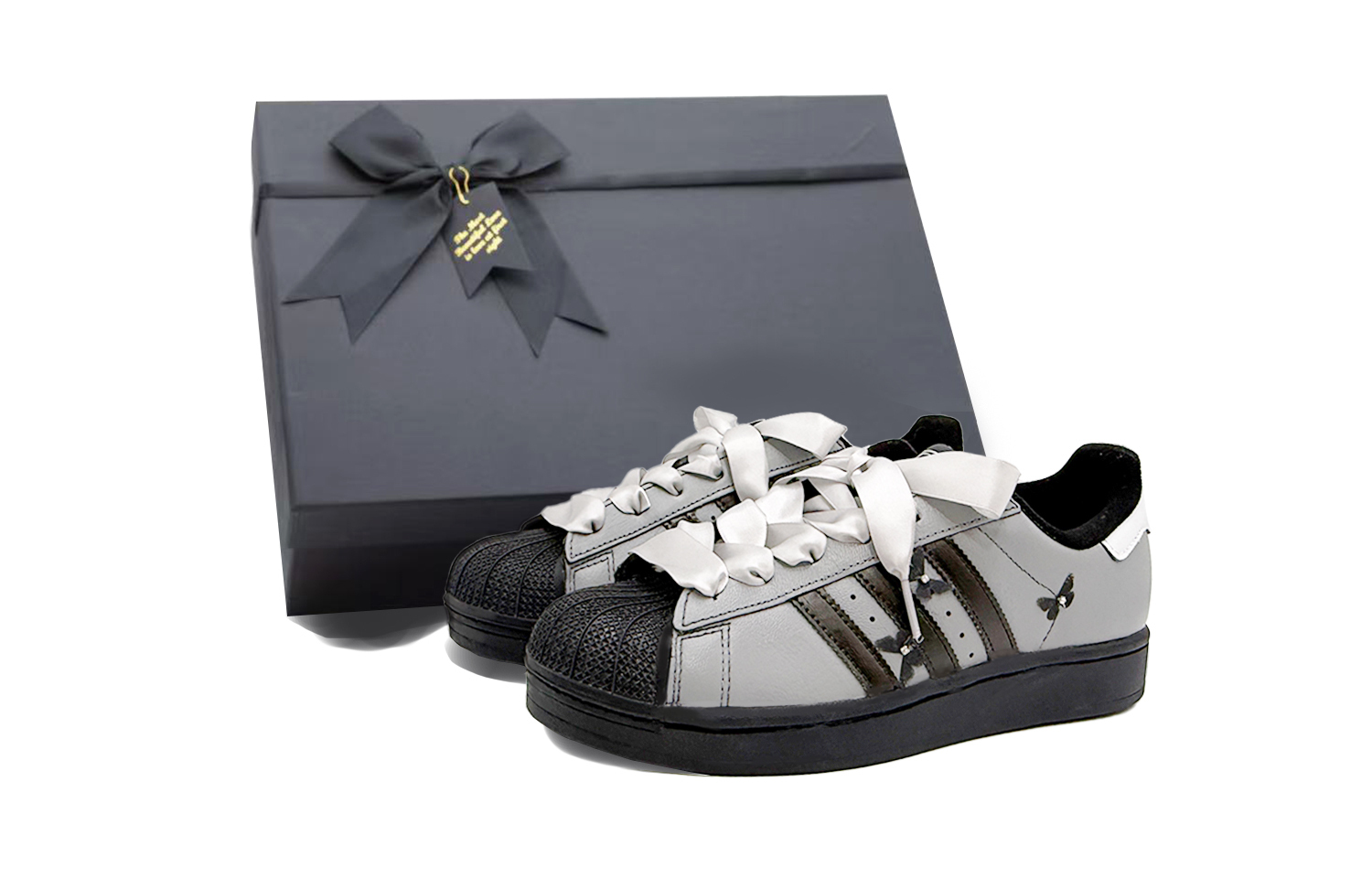 

Adidas Originals Superstar 2 Black Sweetheart Low top детские скейтбординг кроссовки Black Unisex