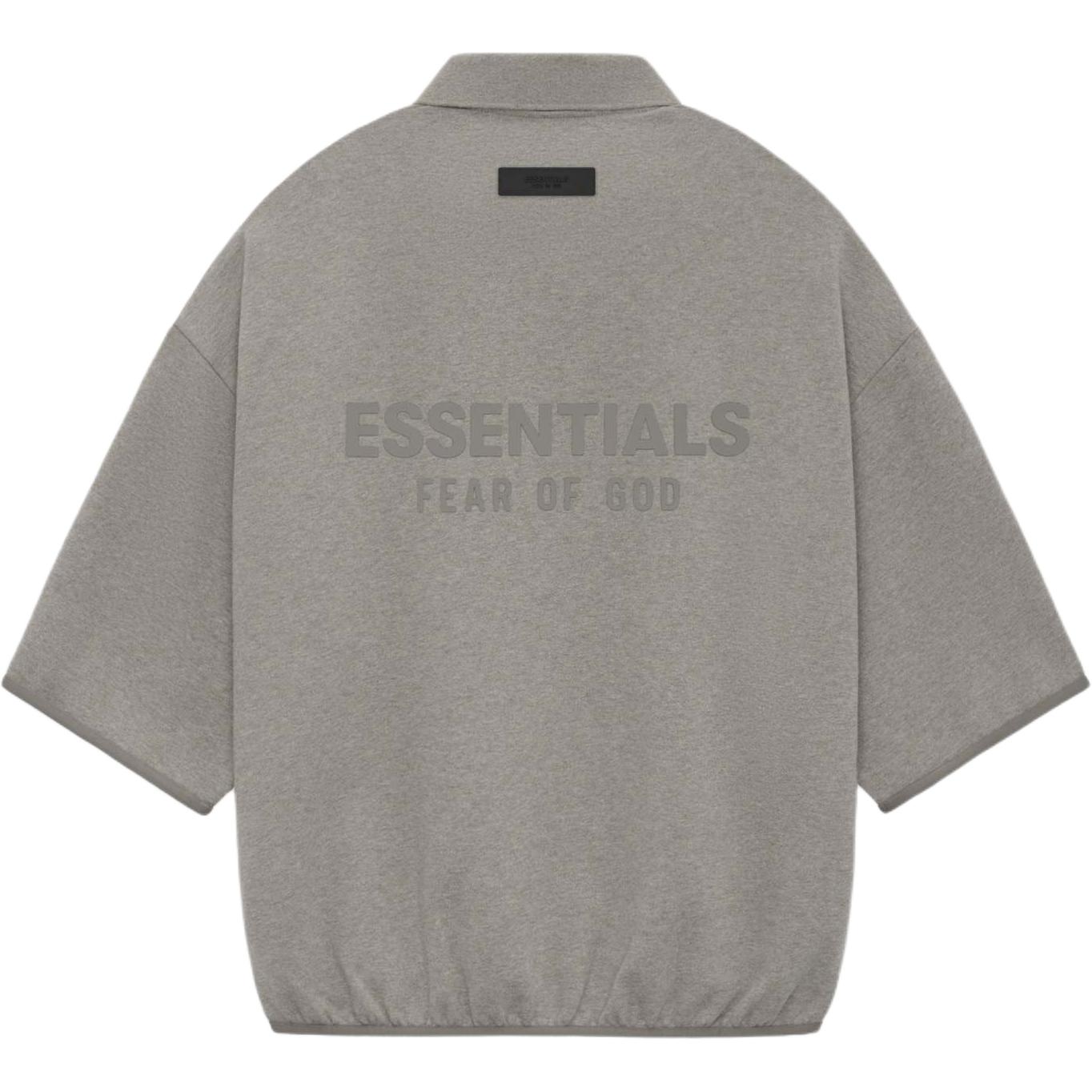 Футболка поло с коротким рукавом Fear Of God Essentials, цвет хизер серый — фото 2