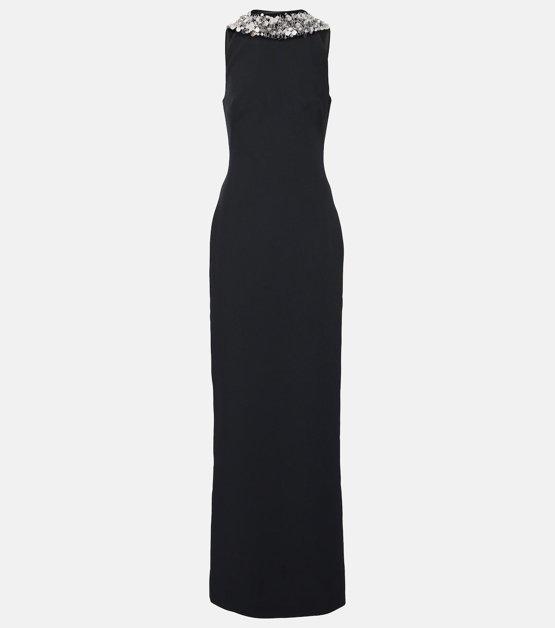 

Платье Holli из крепа и атласа с украшением Safiyaa, Black With Silver