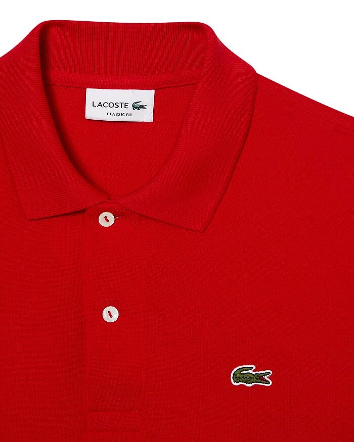 Рубашка-поло Lacoste, хлопковая, классическая — фото 3