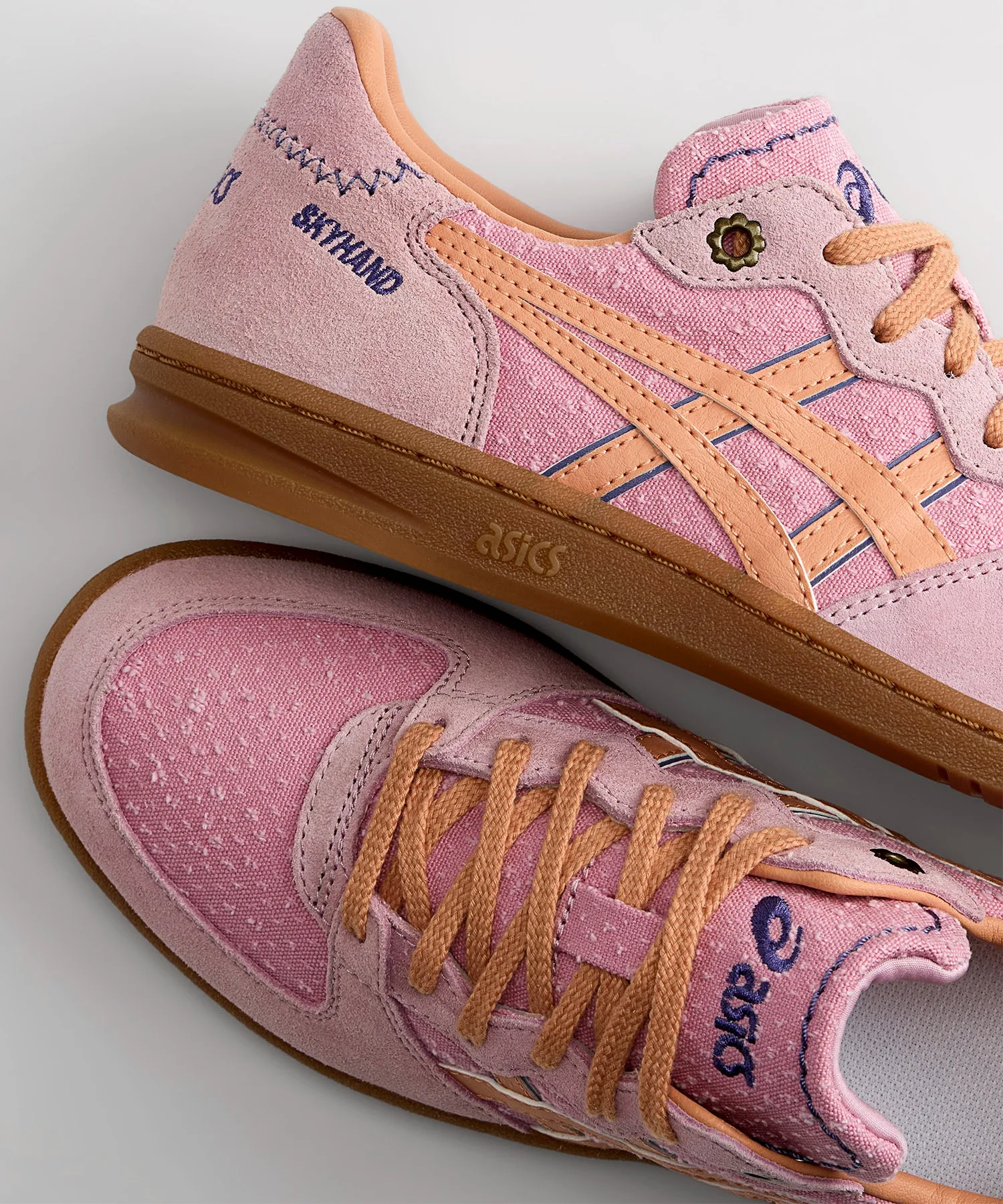 Унисекс кроссовки из натуральной кожи ASICS SKYHAND OG розовые — фото 2