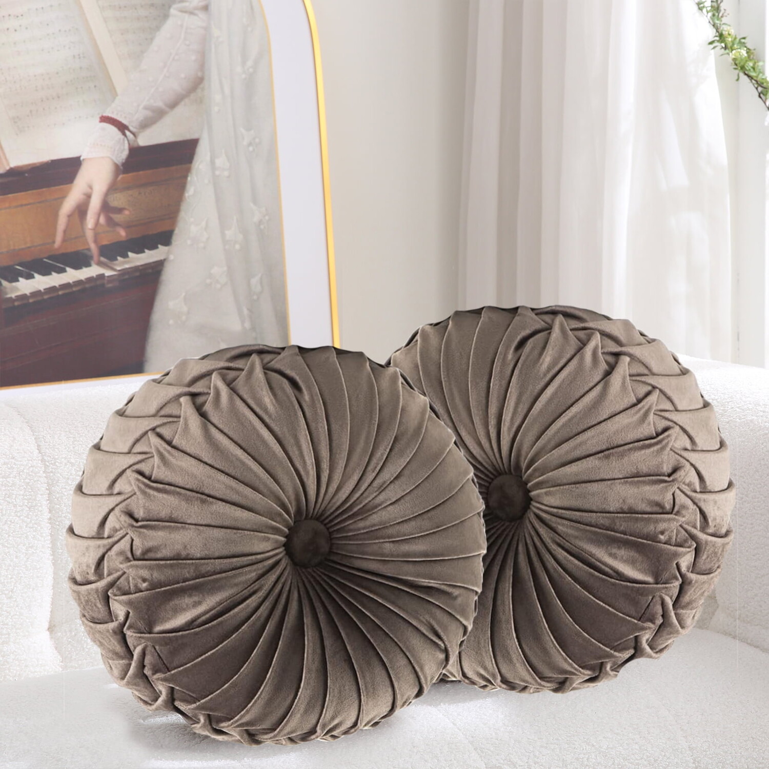 

Подушка круглая Kindred Home, серый