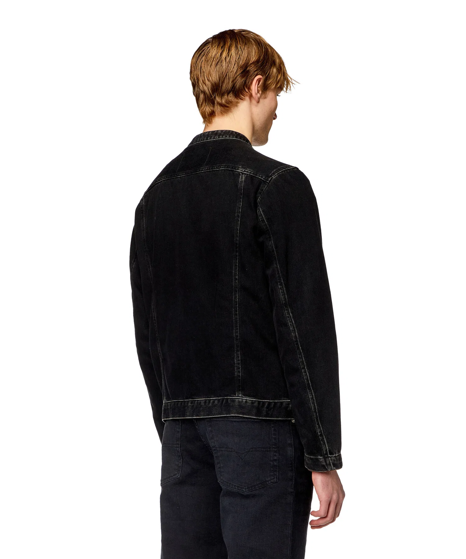 Мужская куртка на молнии, черная джинсовая, D-GLORY JACKET — фото 3