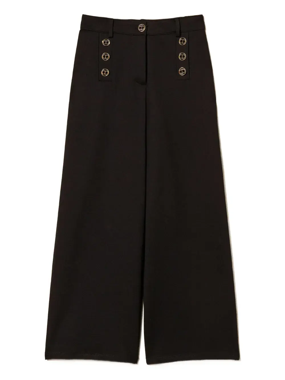 

Брюки с овальными T-образными пуговицами Twinset Kids, черный