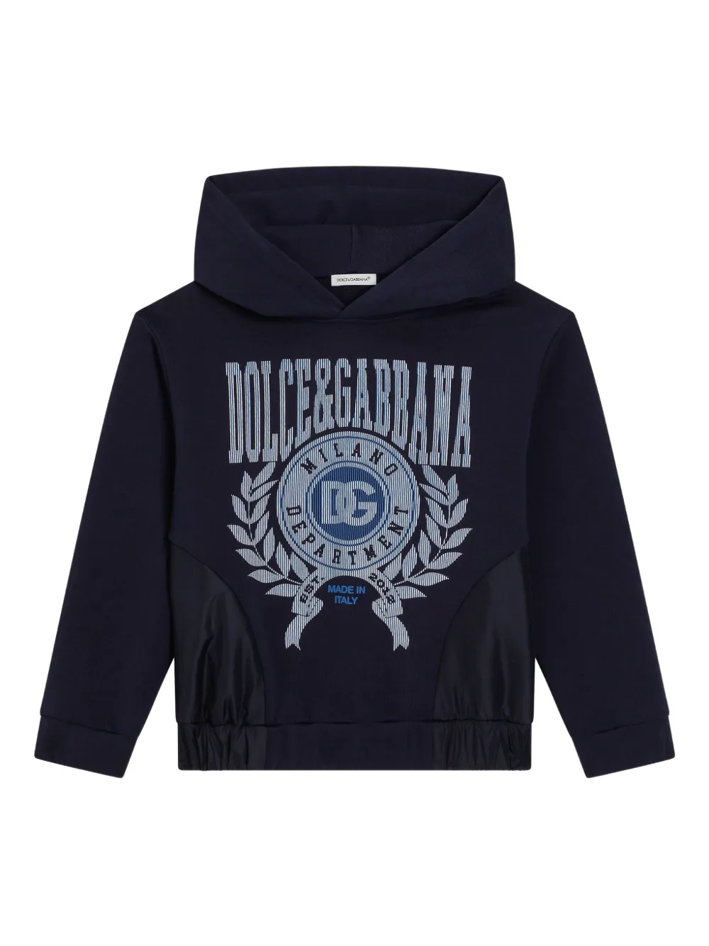

Худи с вышитым логотипом Dolce & Gabbana Kids, синий