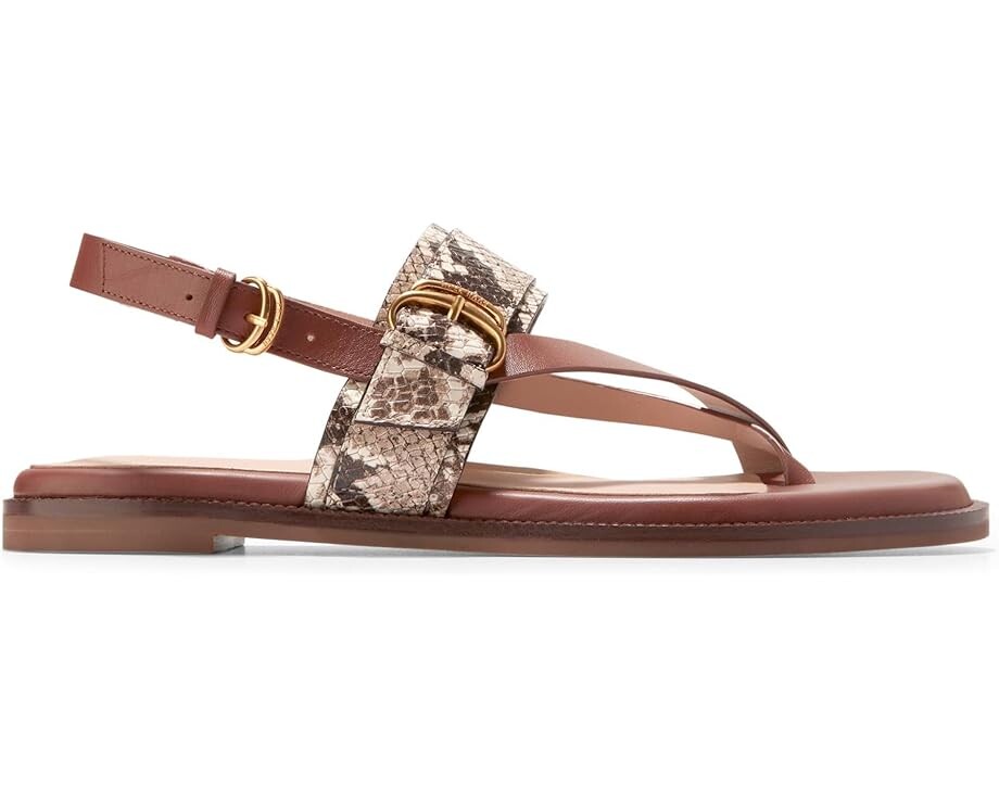 

Сандалии Cole Haan Anica Lux Buckle, цвет Sandollar Soho Snake Print Leather