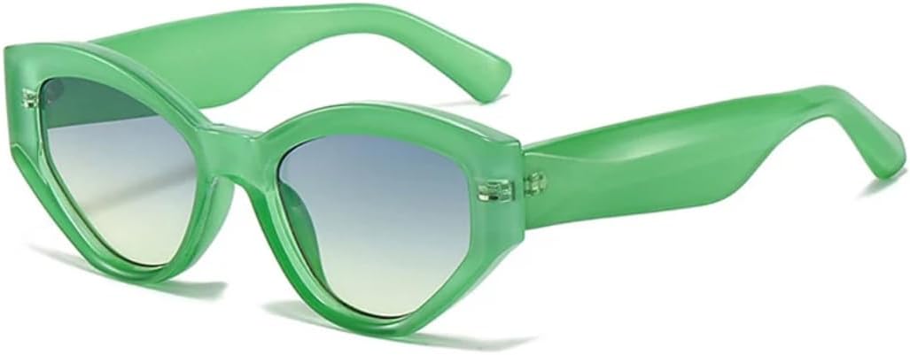 

Солнцезащитные очки с защитой UV400 | «Кошачий глаз», прозрачный градиентный цвет | для женщин и мужчин, для занятий спортом на открытом воздухе и вождения DSVIGF, Green-bluegreen