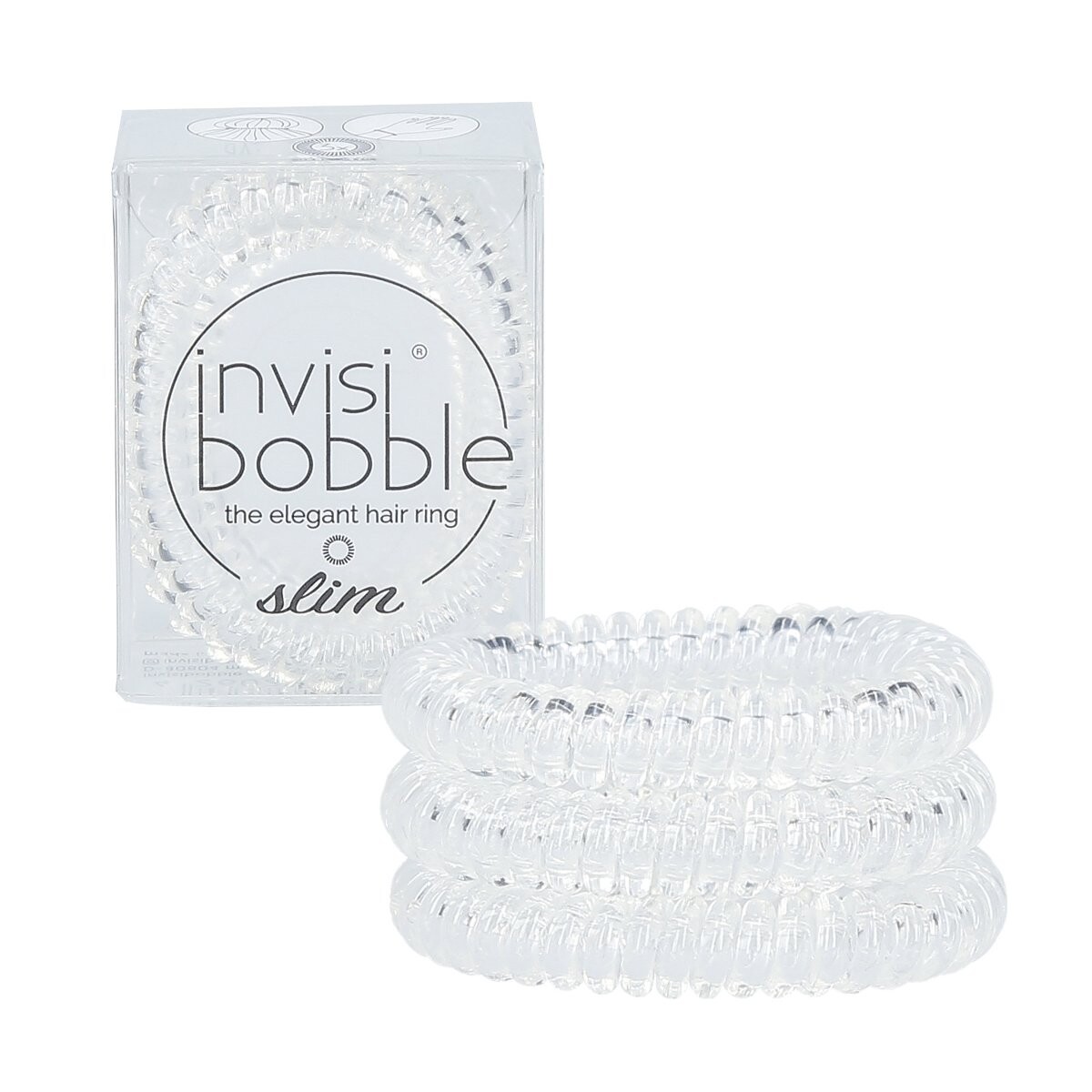 

INVISIBOBBLE, SLIM, Резинки для волос (Crystal Clear), 3 шт