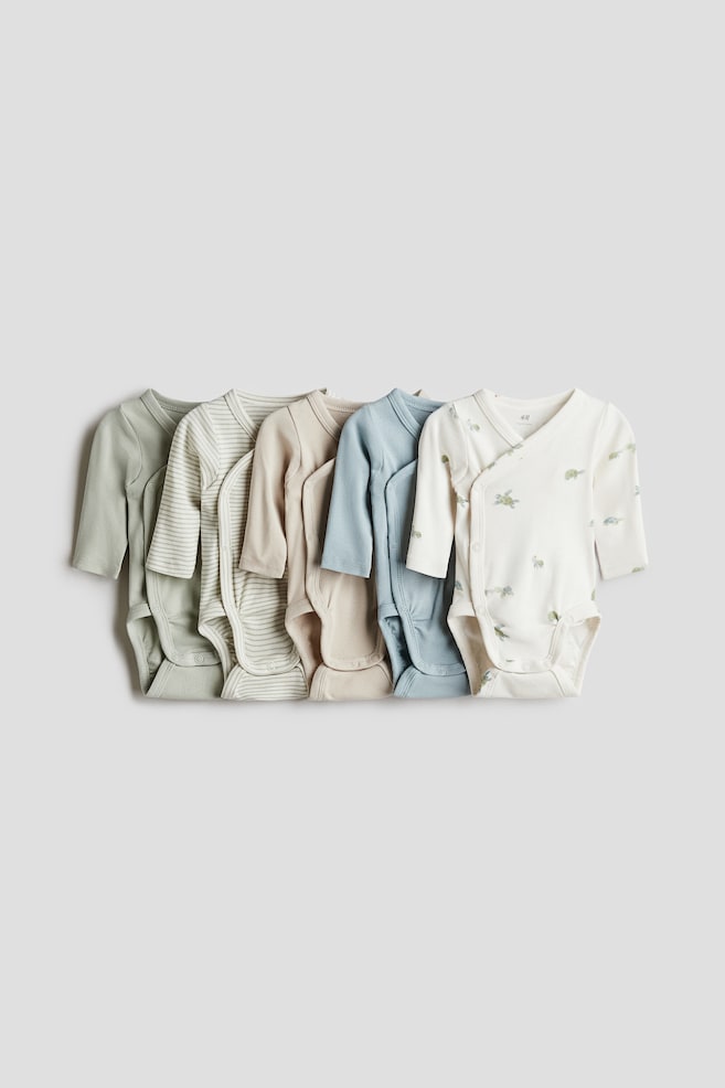 

5-Упаковочных боди-оберток H&M, мультиколор