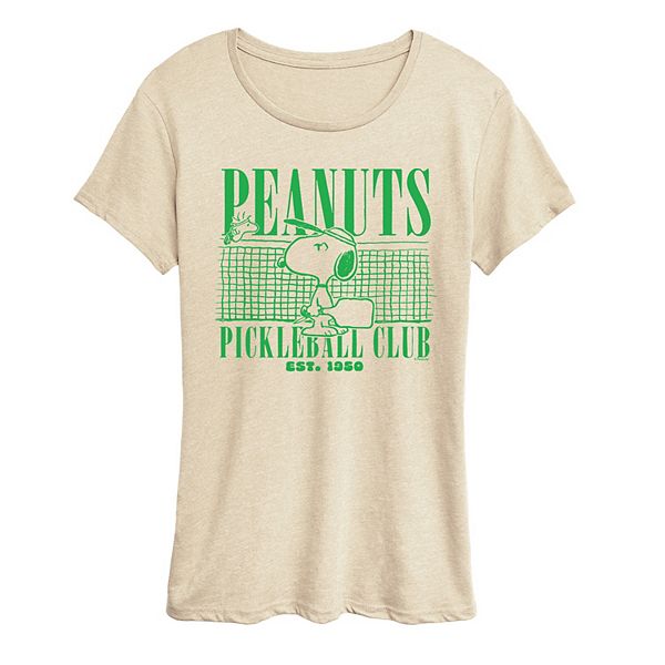

Футболка с принтом Women's peanuts pickleball club est 1950 Licensed Character, Beige
