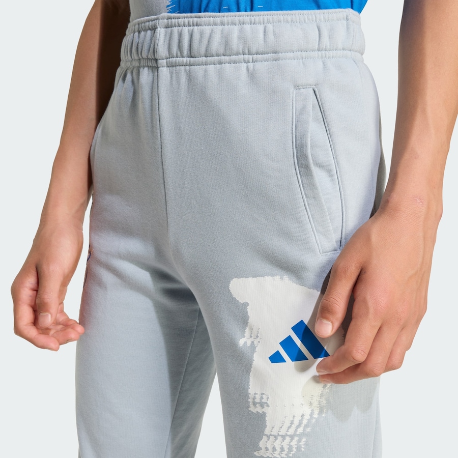 Зауженные спортивные брюки ADIDAS PERFORMANCE Jude Bellingham, светло-серый — фото 4