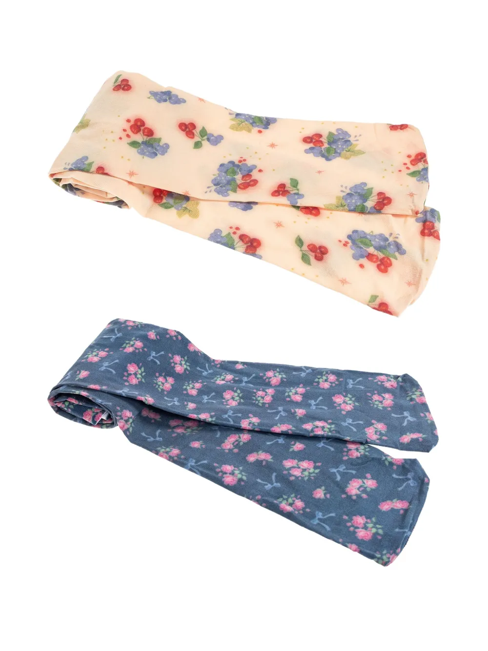 

Комплект из двух колготок с цветочным узором Konges Sløjd, синий