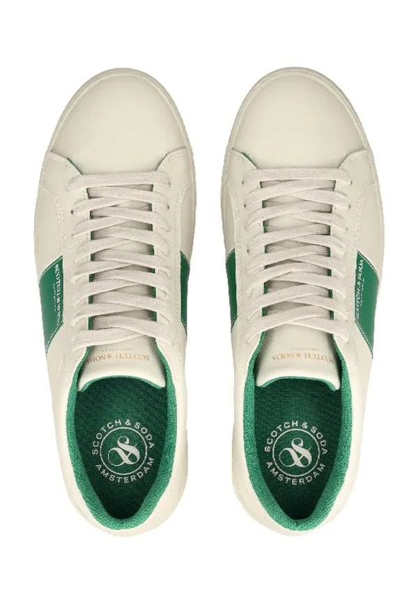 Кроссовки ton кремово-зеленого цвета Scotch & Soda, Cream-Green — фото 3