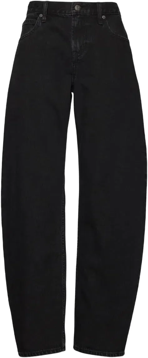 Джинсы GAP Low Rise Barrel, Black Wash